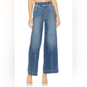 NWT Spanx Seamed-Front Wide Leg Jeans, Vintage Indigo